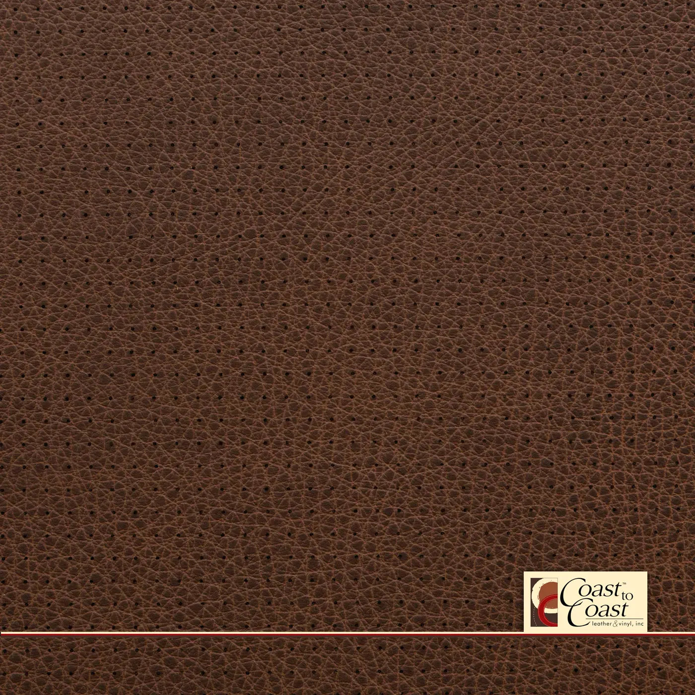 Deep Brown Full Hide / Small Squared Perf (1/4In) Leather